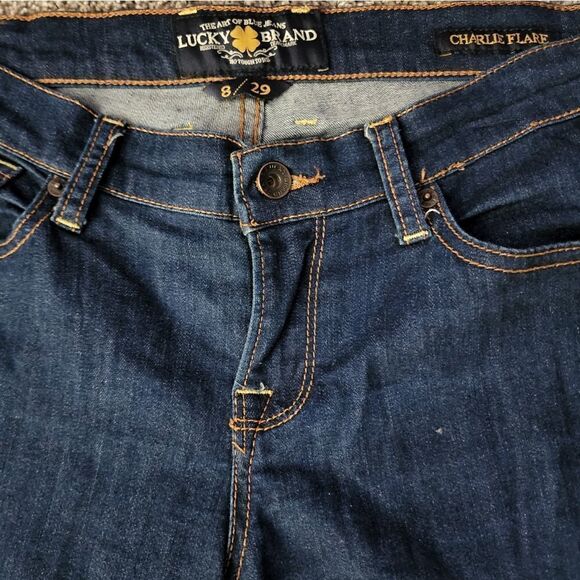 Lucky BRAND CHARLIE FLARE DARK WASH JEANS 29 - Picture 7 of 16
